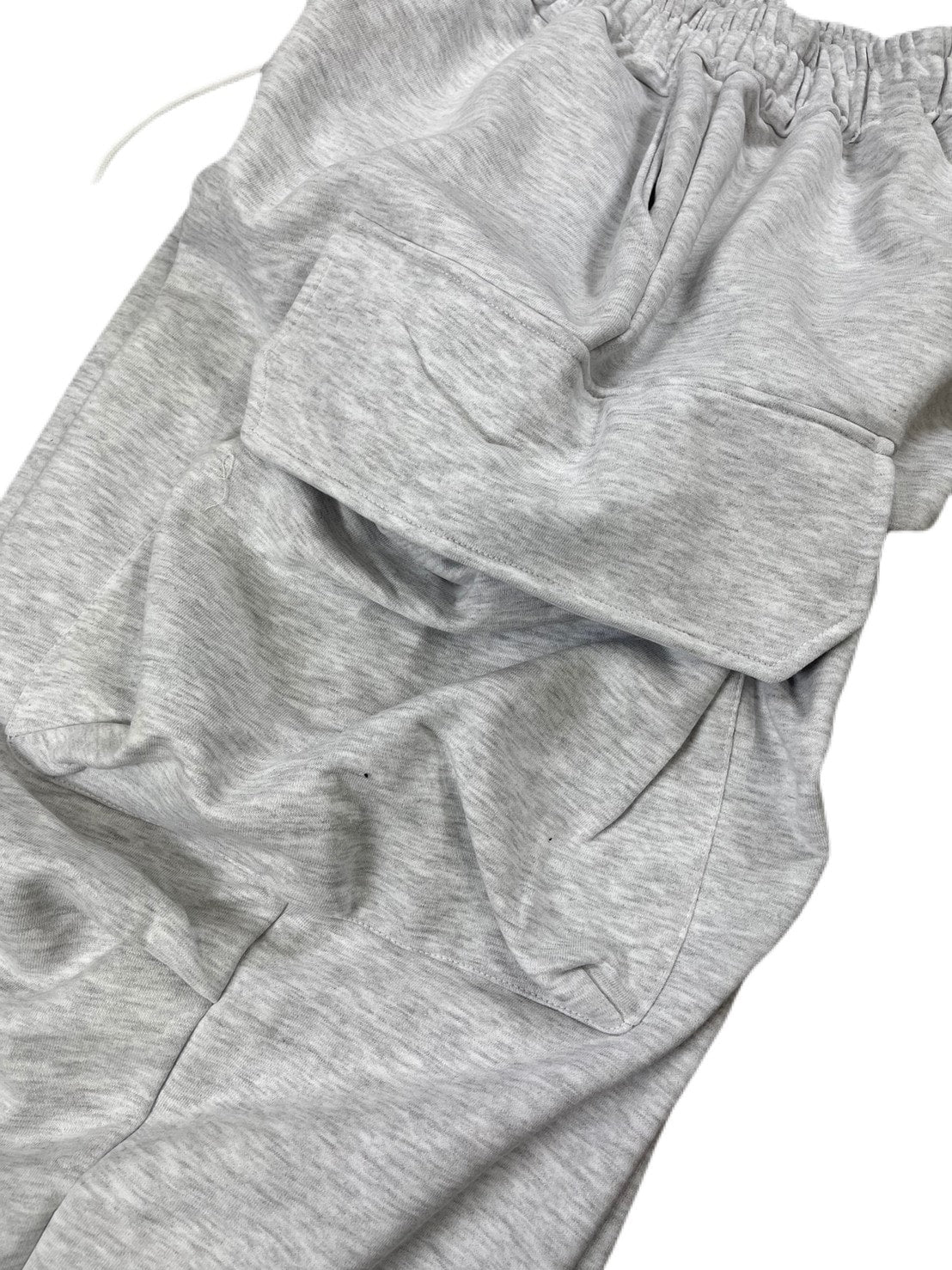 【Chikashitsu +】oversized sweat cargo pants (2color)