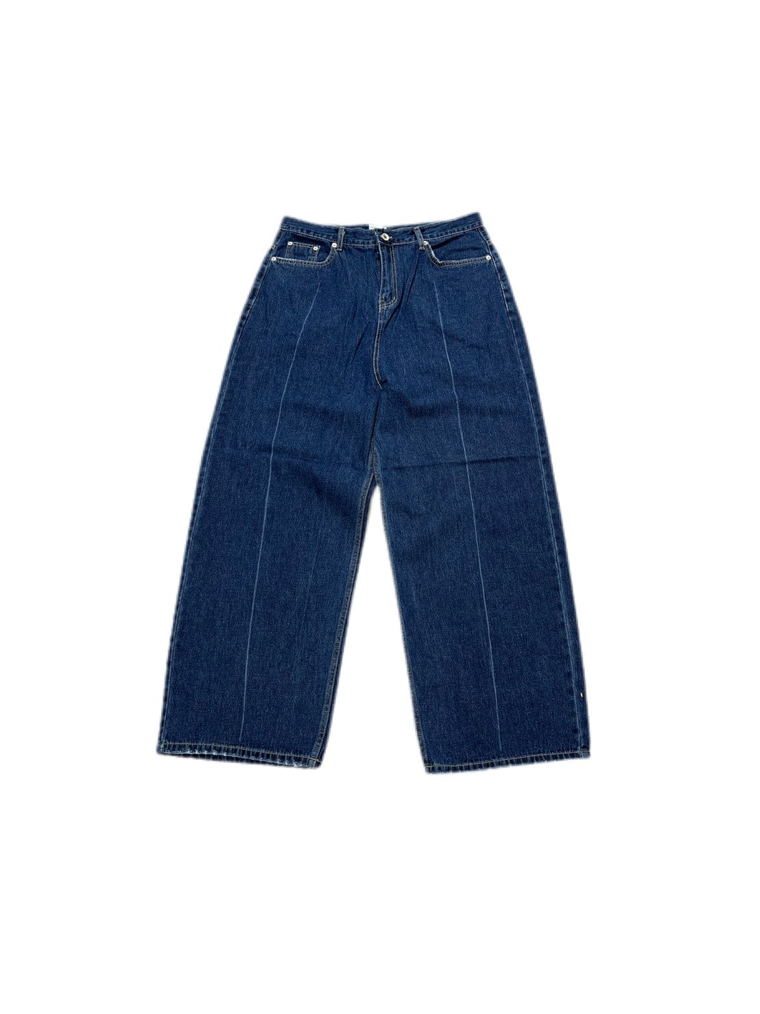 【Chikashitsu +】center breach denim pants (2color)