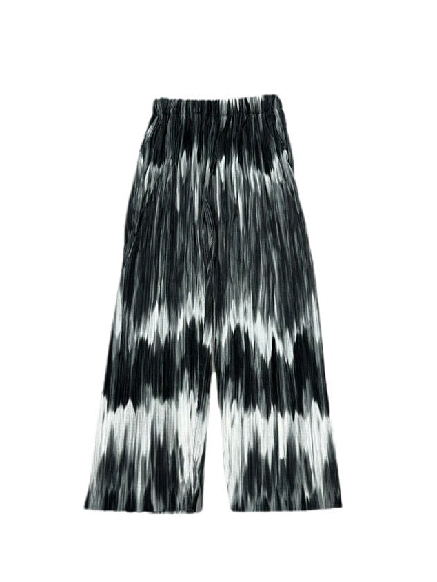 受注制【Chikashitsu +】pattern pleats pants (2color)