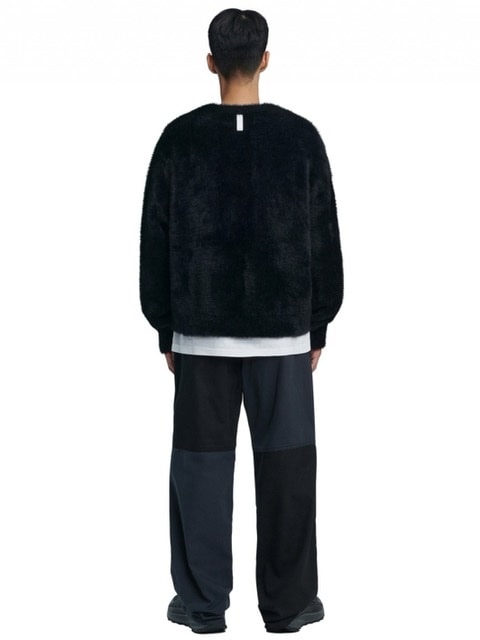 【NOMANUAL】CROPPED HAIRY KNIT (15color) / 【ノーマニュアル】クロップドヘアリー長袖ニット