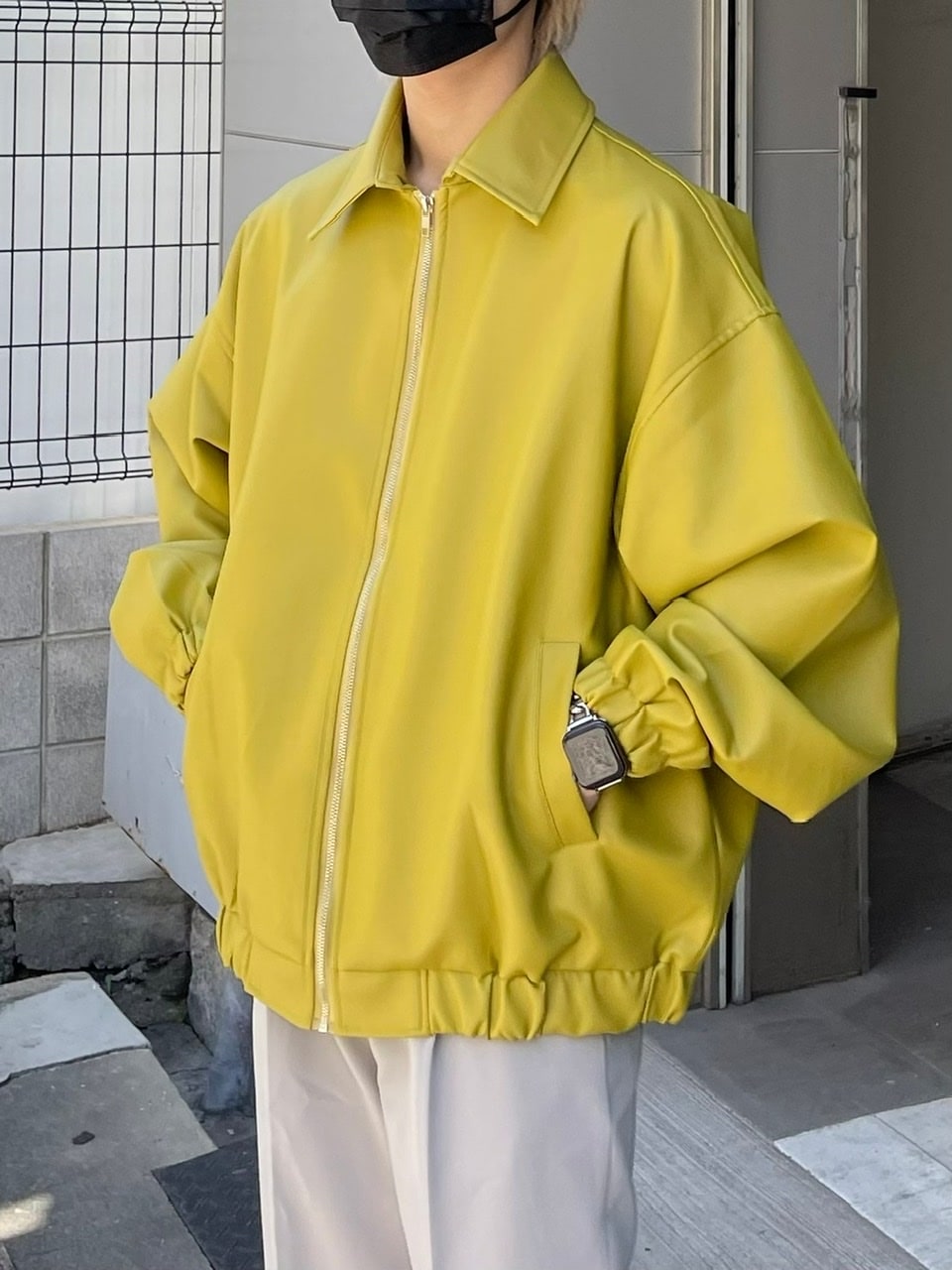 受注制【Chikashitsu +】leather blouson (3color)