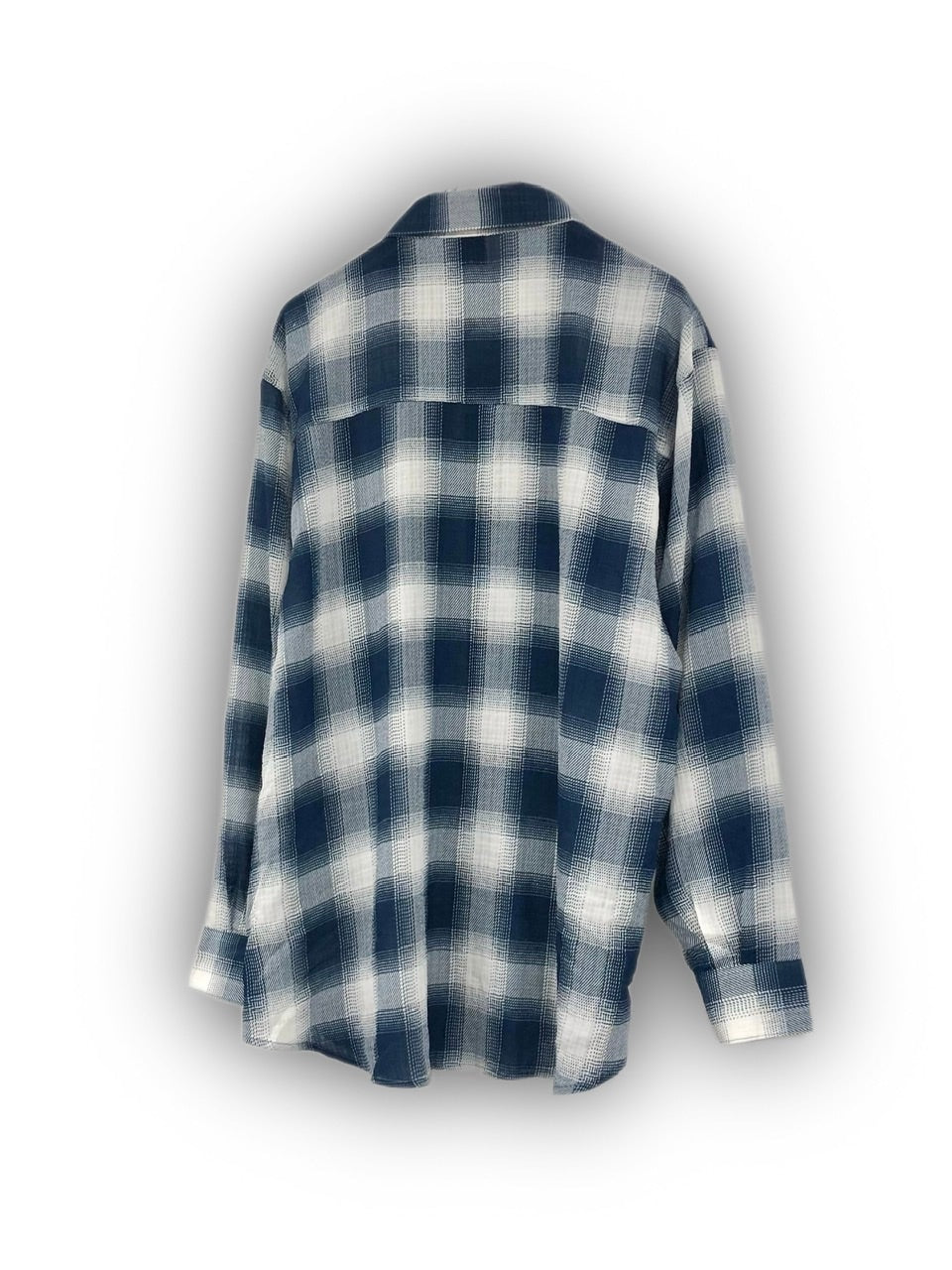 受注制【Never mind the XU】chiffon check shirt (2color) / 【ネバーマインドザエックスユー】シフォンチェック長袖シャツ