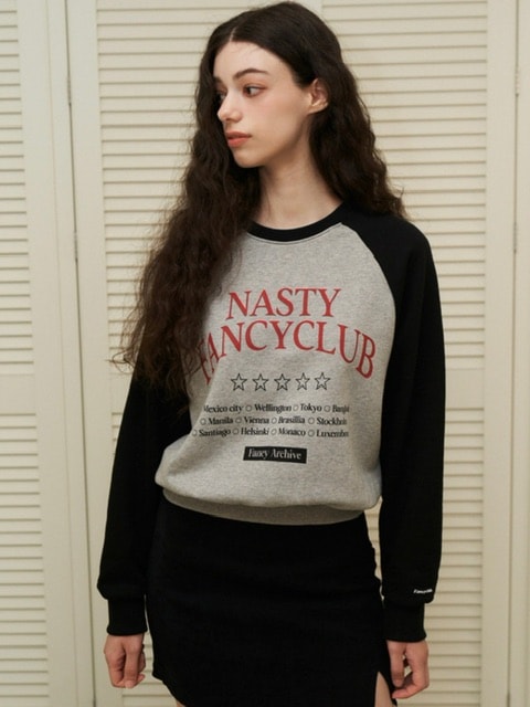 【FANCY CLUB】HELLO WORLD CROP SWEATSHIRT