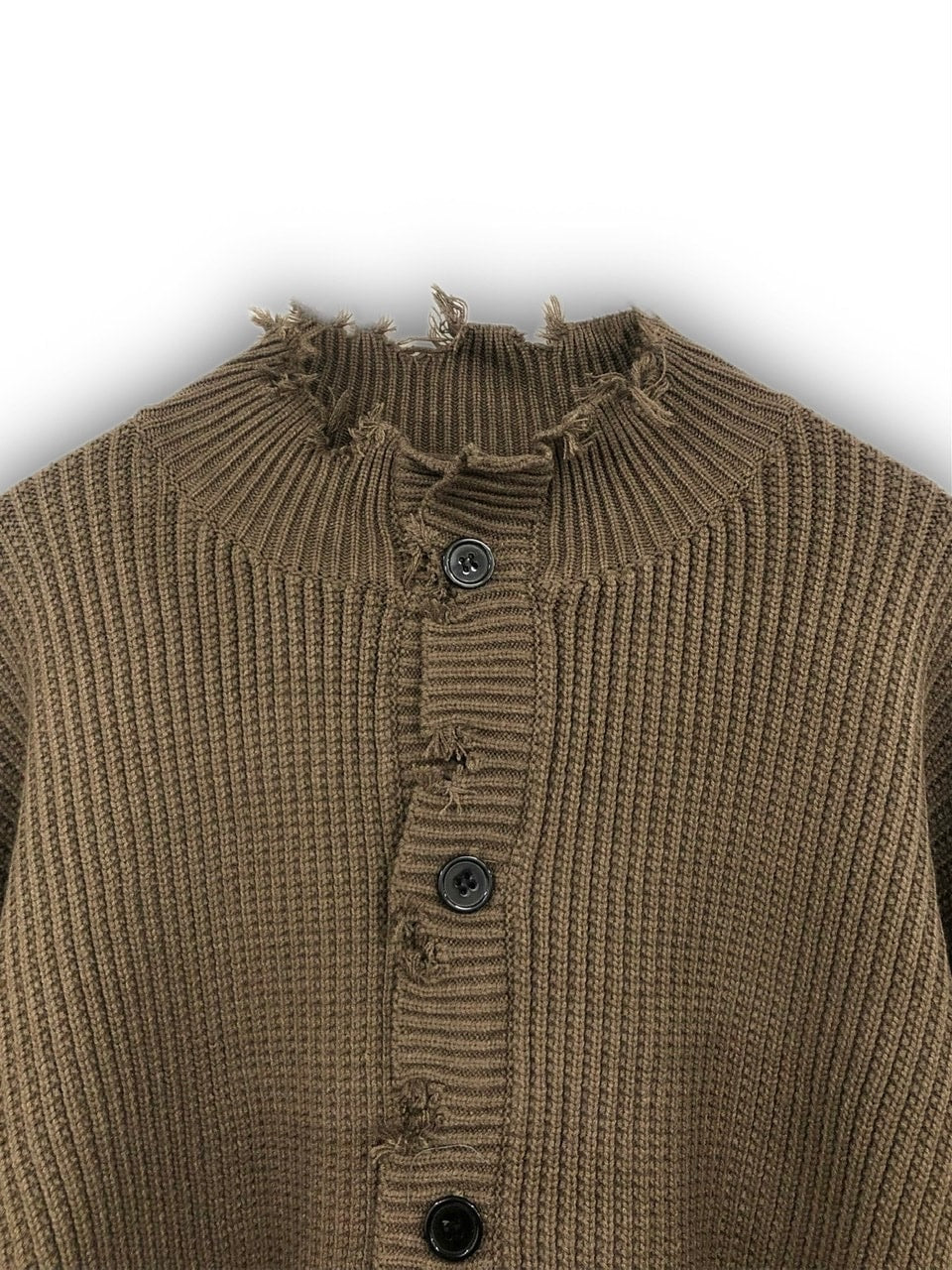 【Never mind the XU】damage knit cardigan (2color)