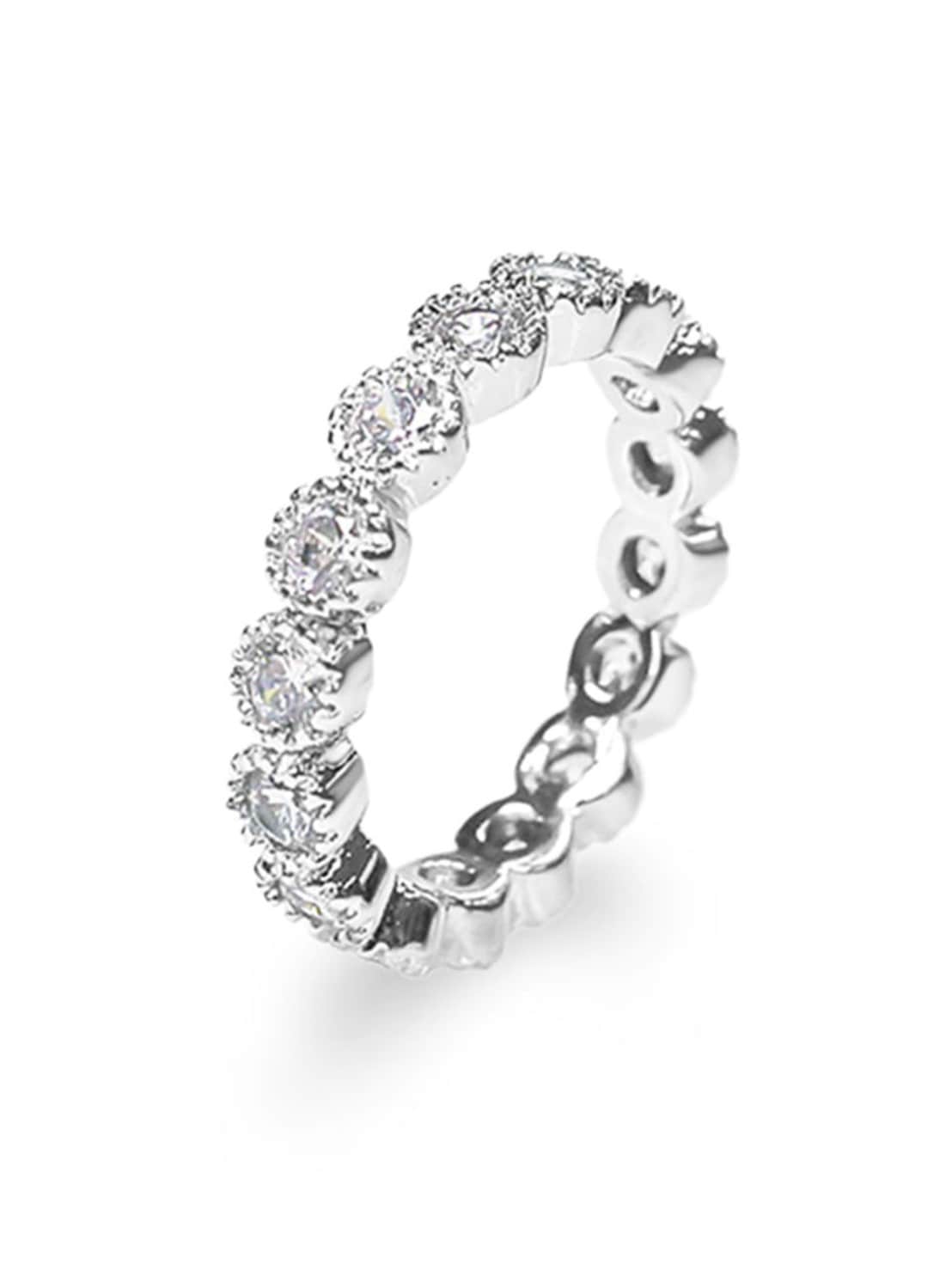 【BLACK PURPLE】TENNIS CHAIN CUBIC RING M