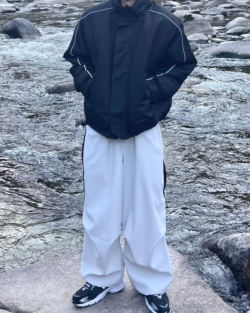 受注制【youll】bi-color wide jogger pants (2color)