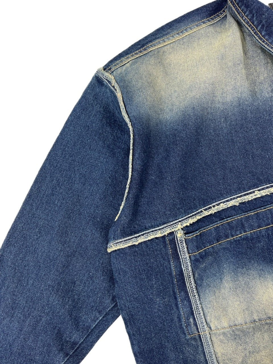 受注制【Chikashitsu +】vintage wash denim jacket (2color)