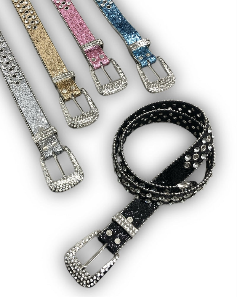 国際配送【Never mind the XU】rhinestone belt 2 (6color)