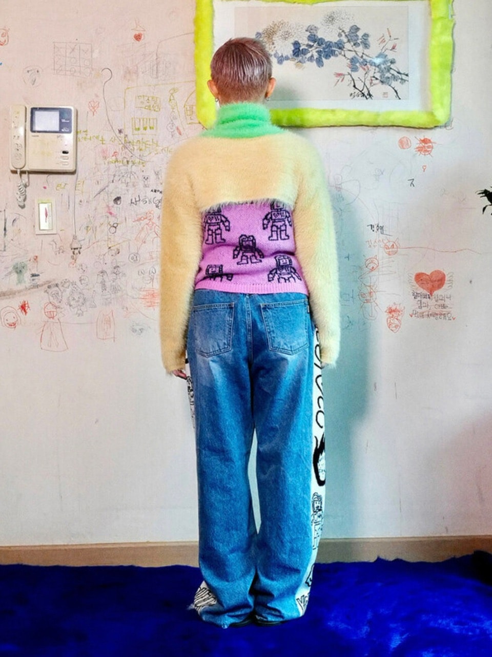 【YOUTHBATH】High-Neck Knit Top Set-up