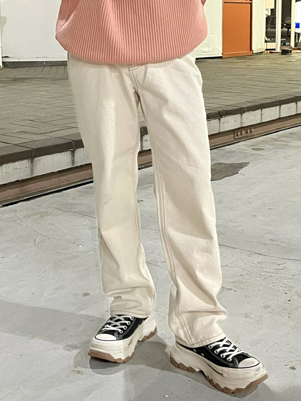 受注制【RENOL】stitch denim pants