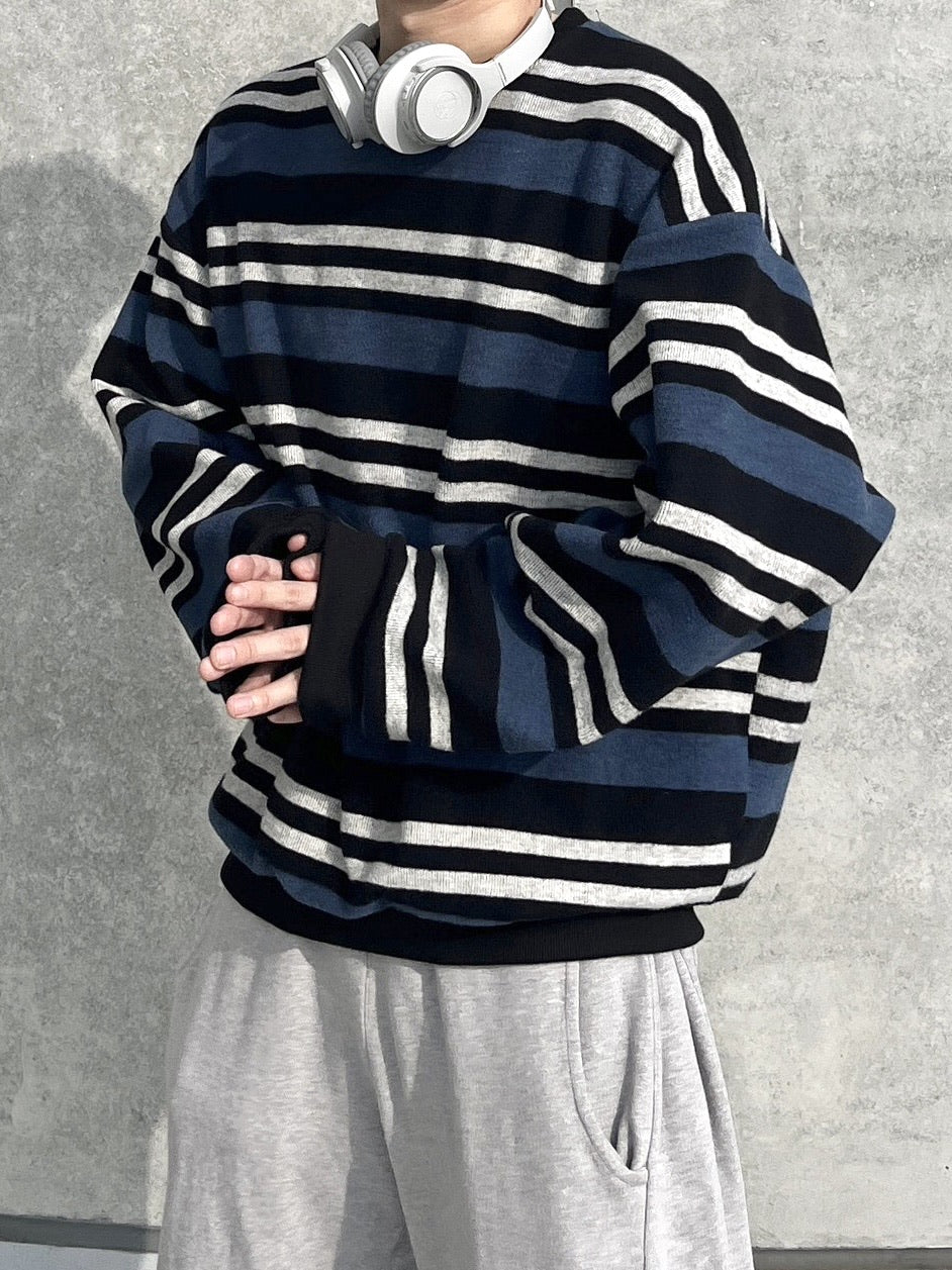 受注制【youll】border sweat shirt (2color)