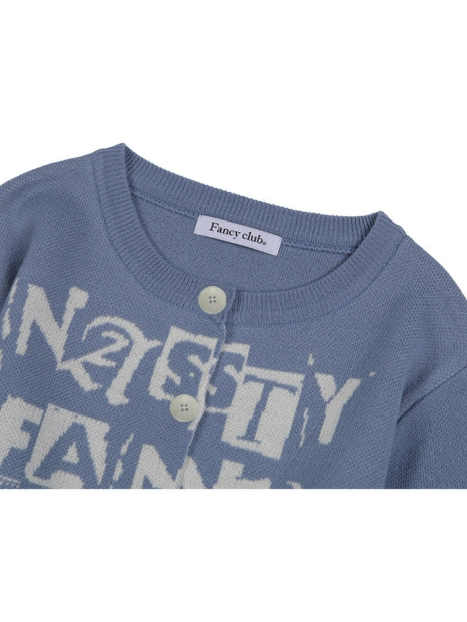 【FANCY CLUB】FANCY STAMP CROP CARDIGAN