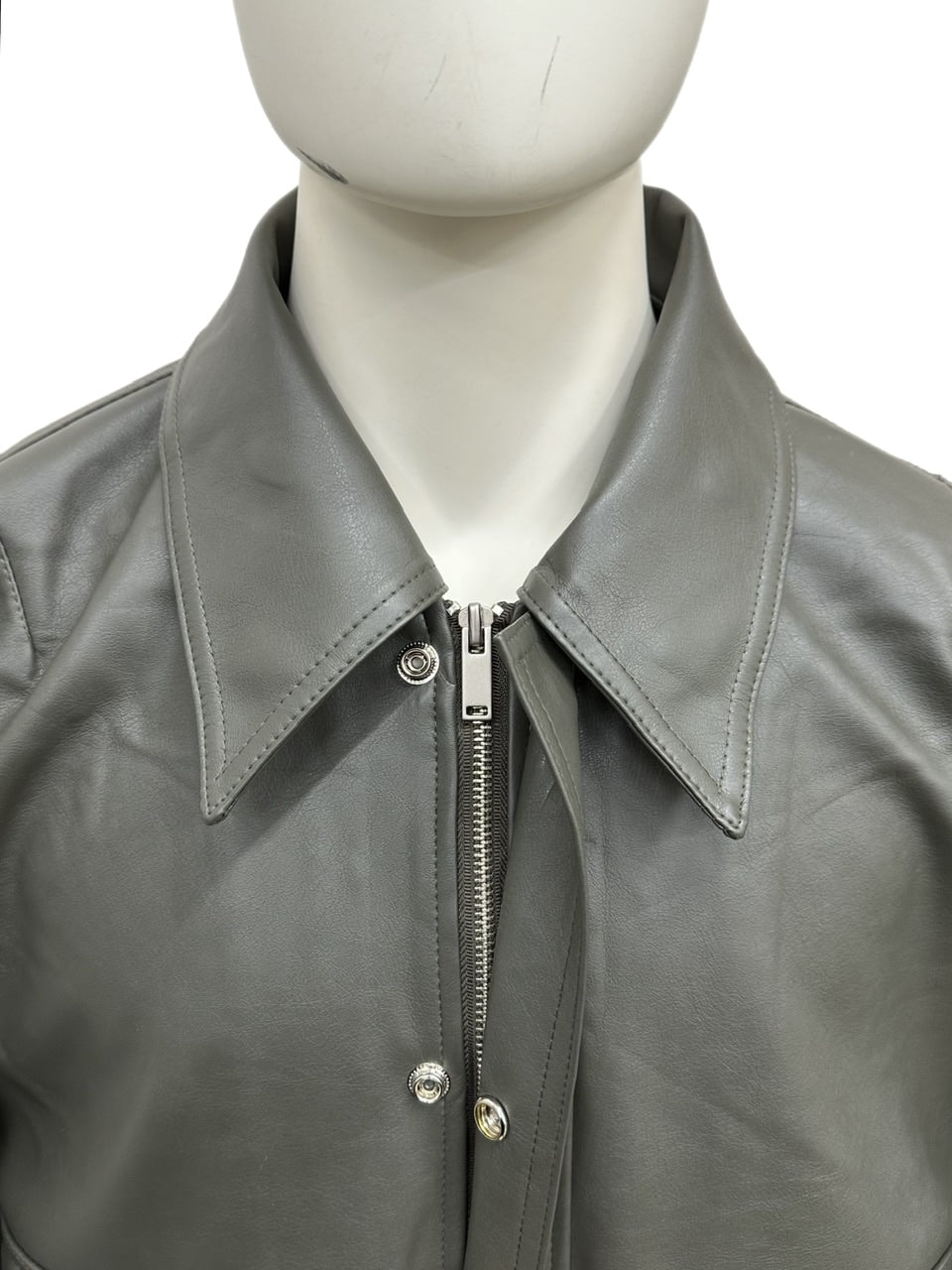 大阪店WEB限定【Chikashitsu +】double pocket leather jumper (3color)