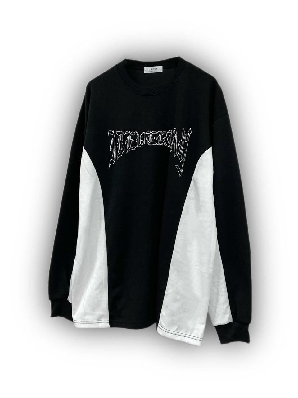 受注制【Never mind the XU】bi-color long sleeve tee (2color)