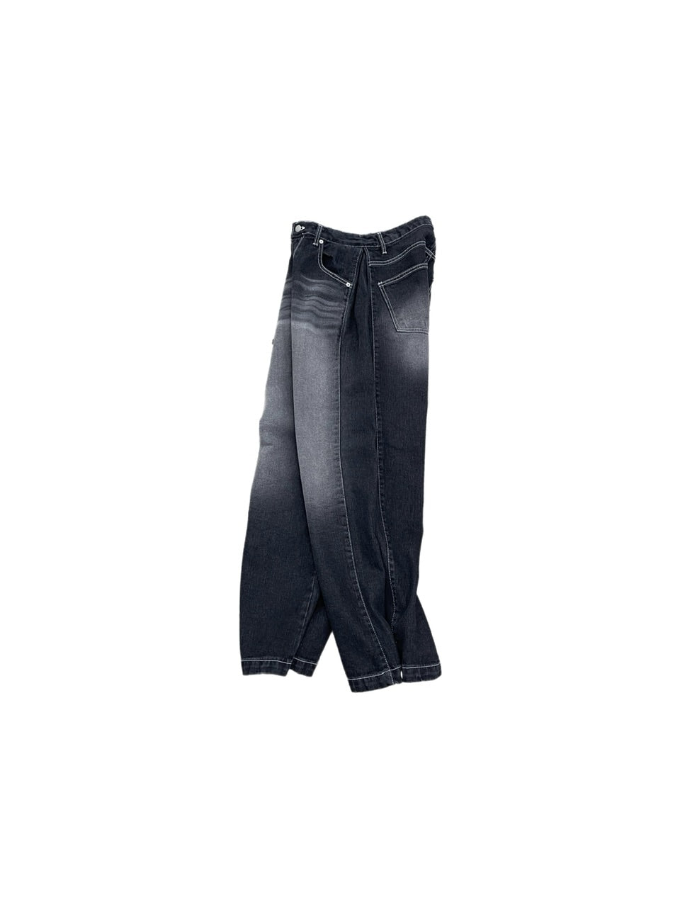 受注制【Chikashitsu +】snap button stitch denim pants / 【チカシツプラス】スナップボタンスティッチデニムパンツ