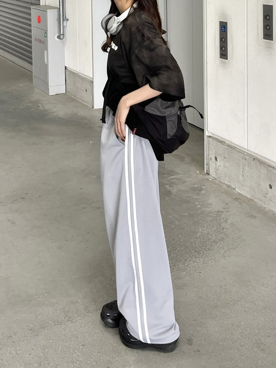 受注制【youll】track wide pants (2color)