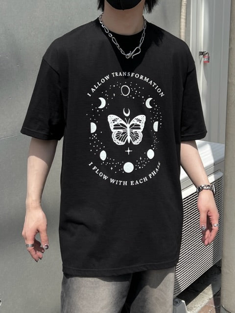 受注制【Chikashitsu +】oversized graphic t-shirt 2 (2color)