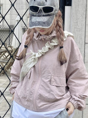 受注制【Never mind the XU】nylon zip up hoodie 2 (2color)