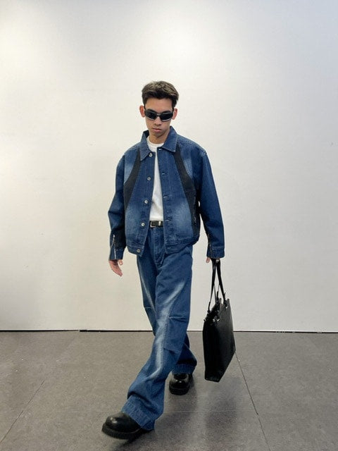 【ARCH by ROARINGWILD】Knee Pleat Jeans