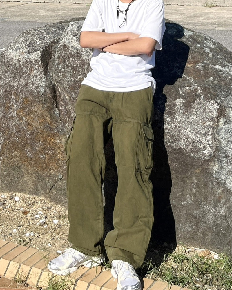 【youll】snow denim cargo pants (2color)