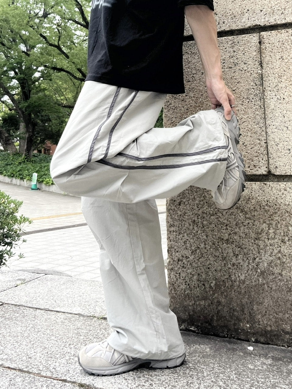 【youll】nylon track wide pants (5color)