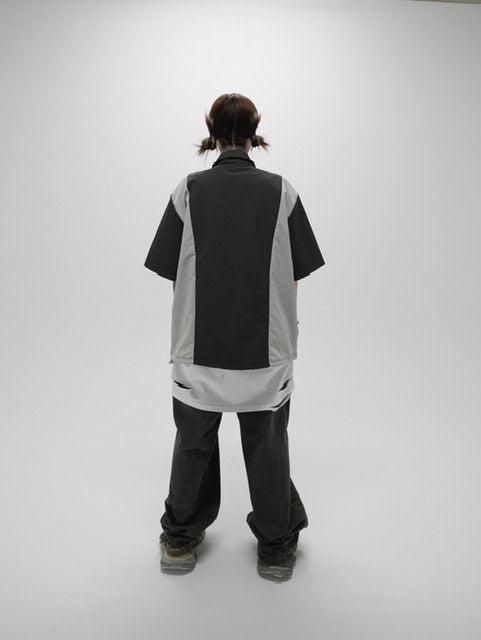 受注制【Never mind the XU】nylon zip up jacket (3color)