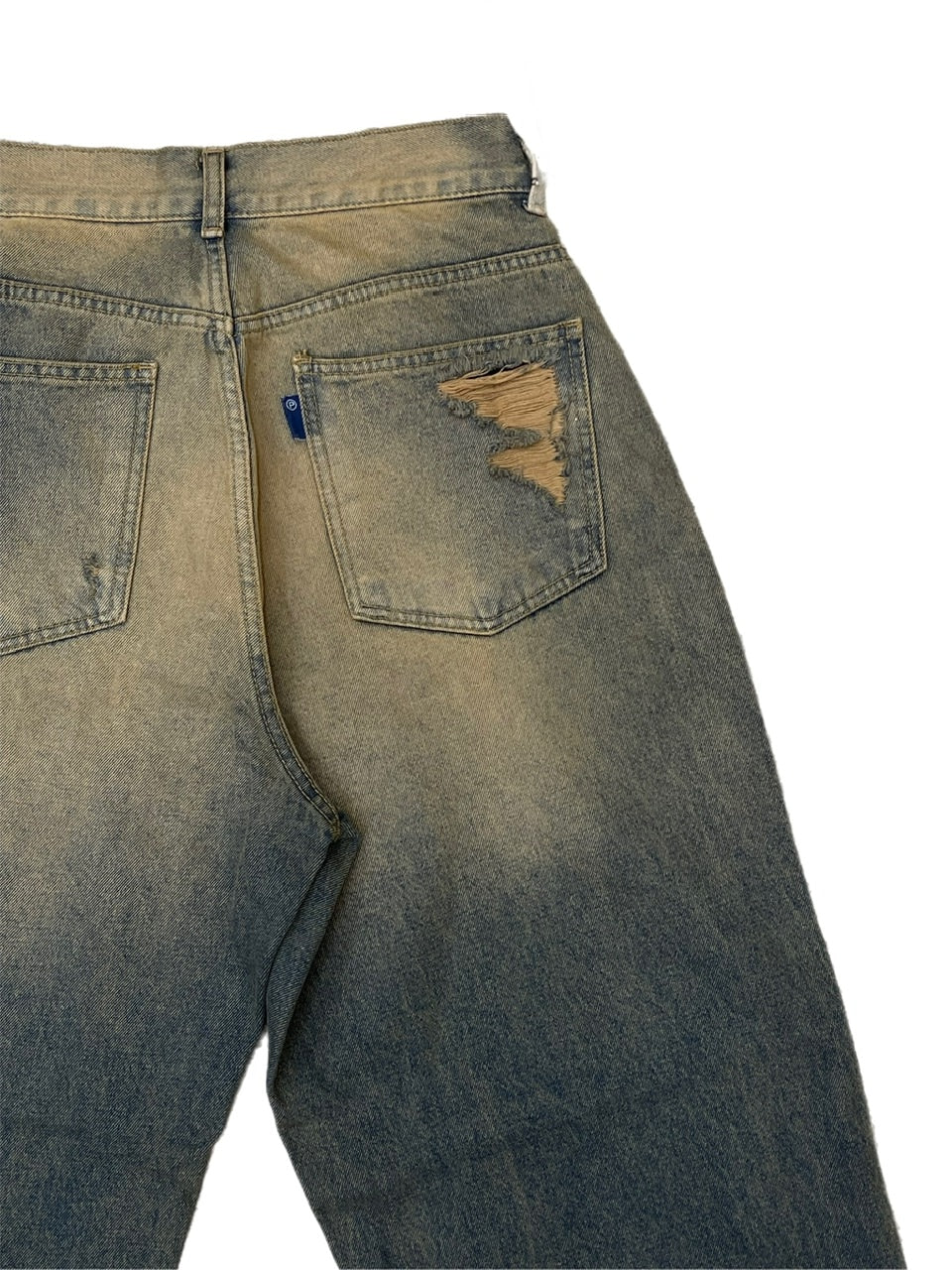 受注制【Chikashitsu +】vintage faded wash denim pants