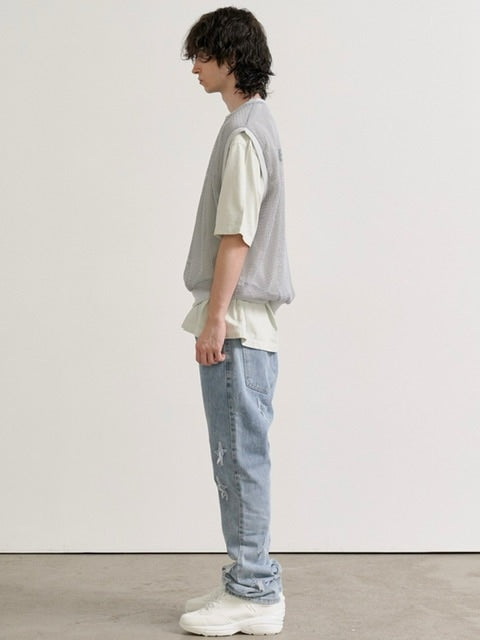 【RE:ON STUDIO】LAYERED MESH VEST