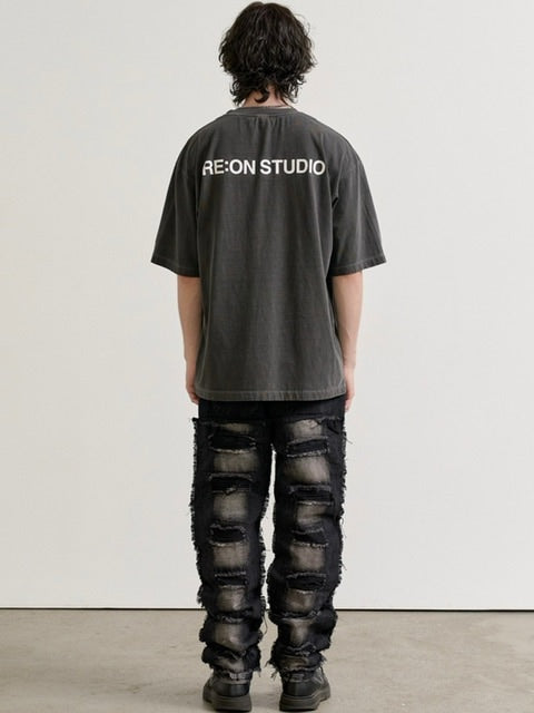 【RE:ON STUDIO】REON BACK LOGO PIGMENT T-SHIRT