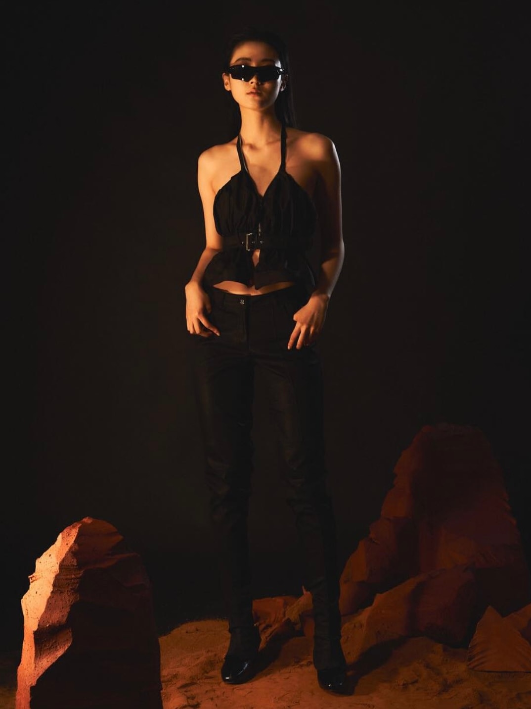 【ARTS DE BASE】Bike Zipped Coating Denim Pants (Woman)