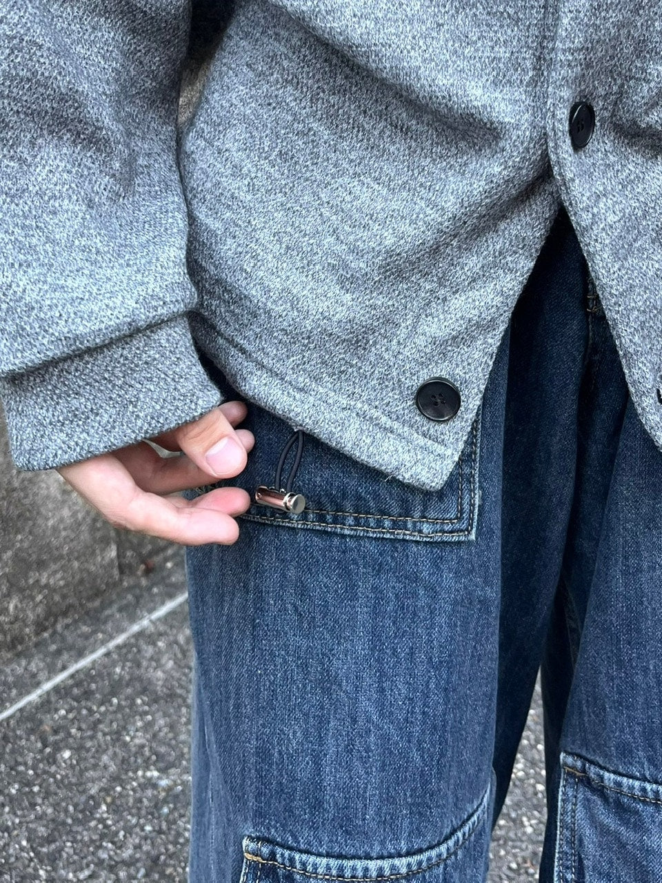 受注制【youll】string heavy cardigan