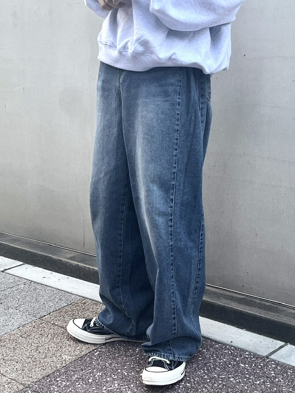 受注制【RENOL】denim wide pants (2color)