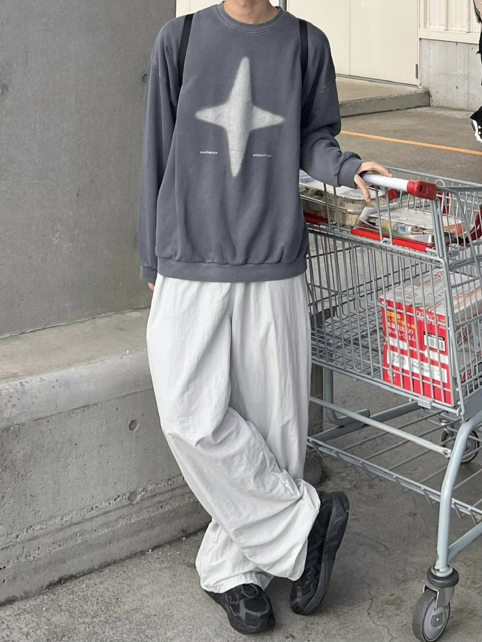 【youll】sparkle pigment sweat shirt (3color)