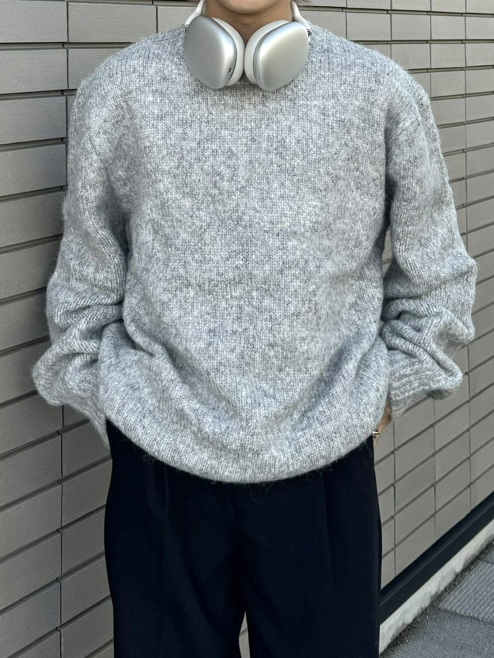 受注制【RENOL】wool mix round knit (4color)