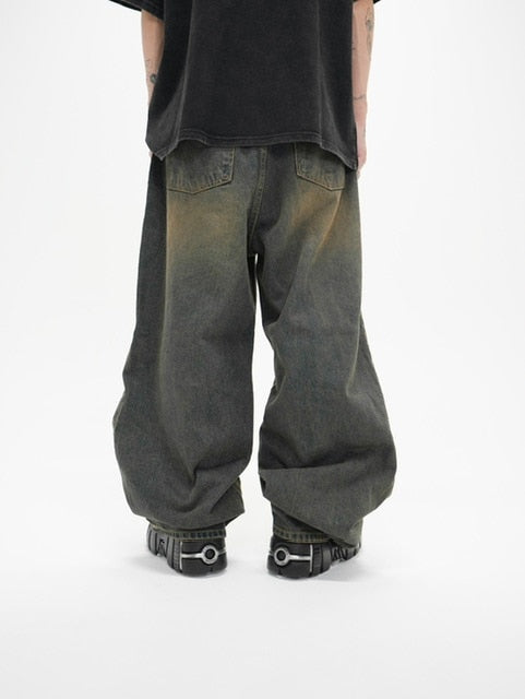受注制【Never mind the XU】setup denim pants (2color)
