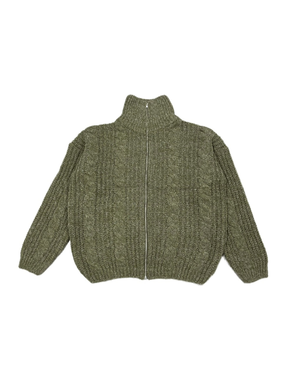 受注制【youll】zip up cable knit (5color)