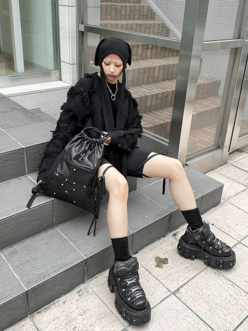 【Never mind the XU】biker short & skirt set (2color)