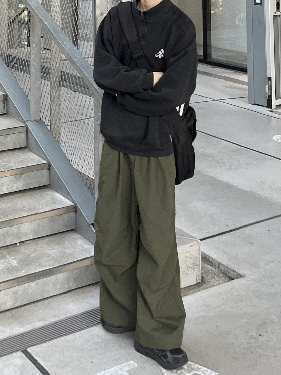 受注制【youll】snap button tuck wide pants (3color)