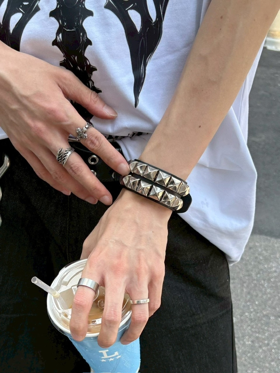 受注制【Never mind the XU】studs bracelet