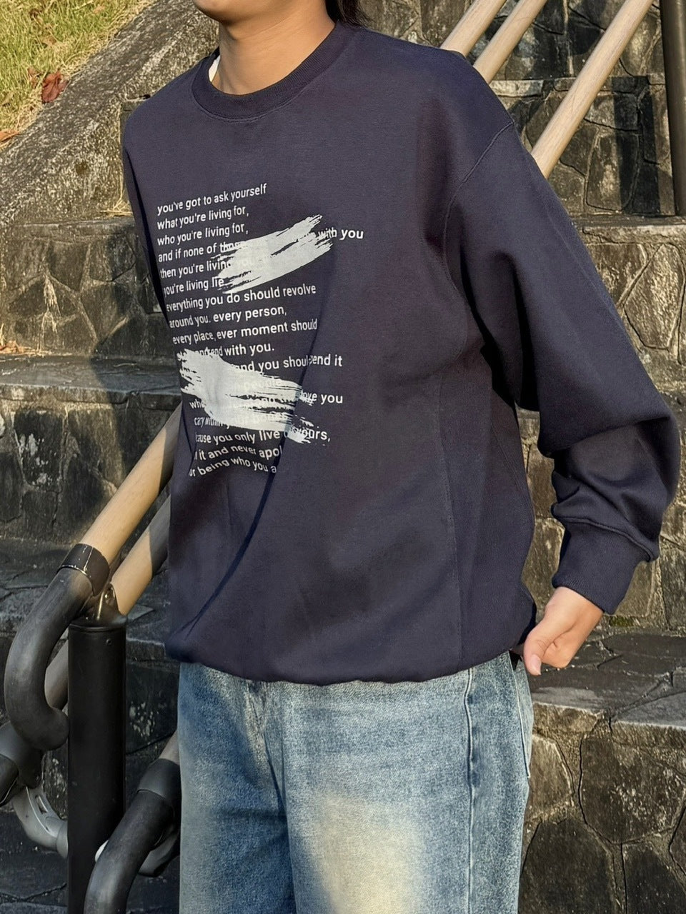 受注制【RENOL】lettering sweat shirt (4color)