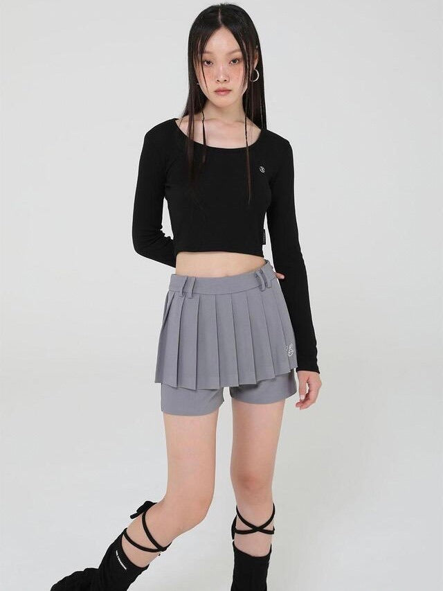 【Uglyshadow】PLEATS PANTS SKIRT