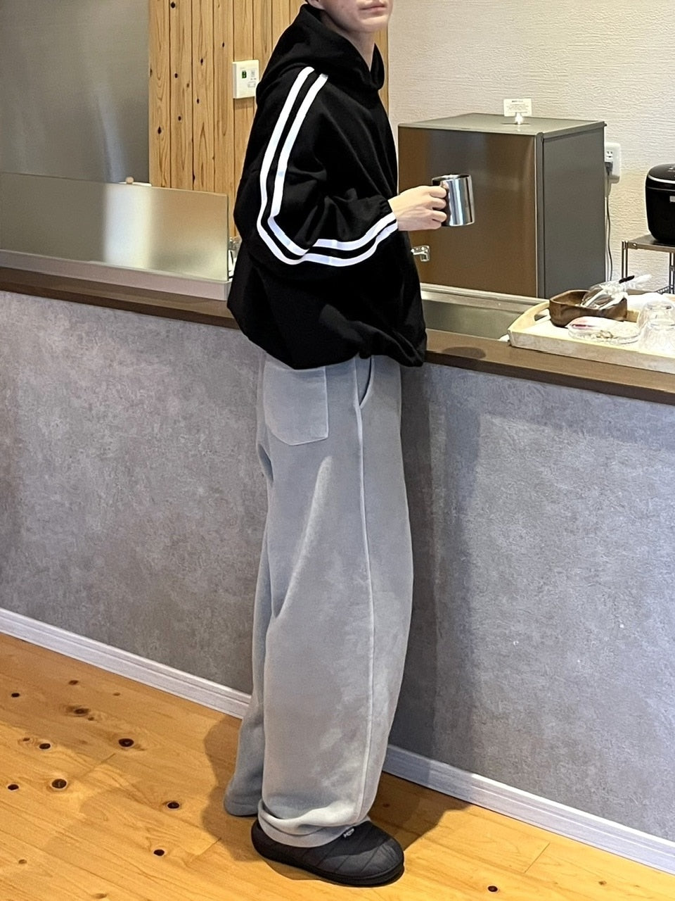 受注制【youll】line sweat hoodie