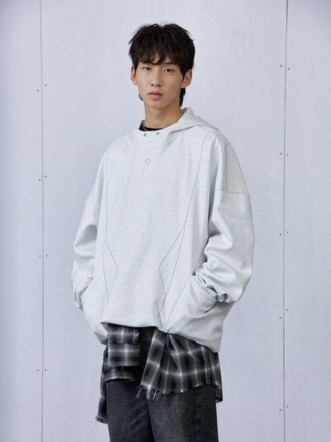 【ARCH by ROARINGWILD】GEOMETRIC LOOSE FIT HOODIE