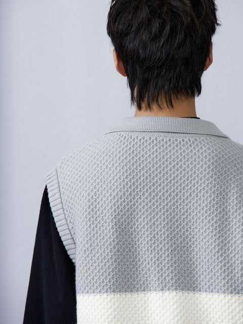 【ARCH by ROARINGWILD】ACADEMIC ZIPPER KNIT VEST