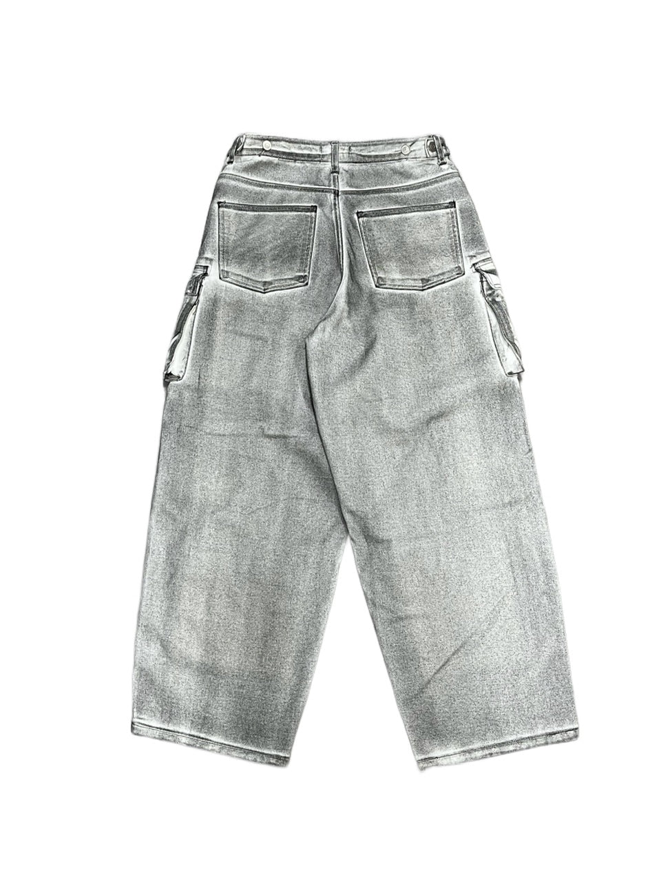 【Never mind the XU】pocket cargo denim pants 2 (2color) / 【ネバーマインドザエックスユー】ポケットカーゴワイドデニムパンツ