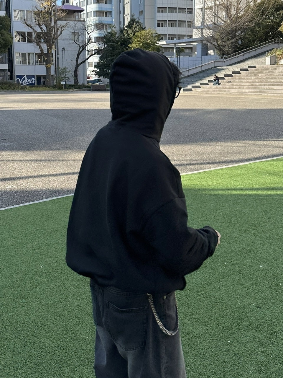 大阪店WEB限定【Chikashitsu +】damage arm warmer hoodie (3color)