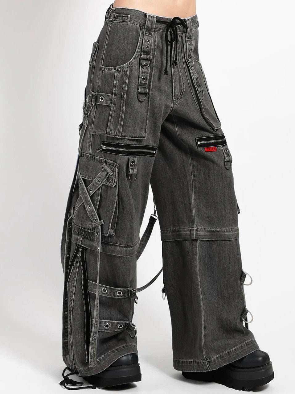 12/31再入荷【TRIPP nyc】X-STRAP PANTS[JM7144M] / 【トリップ エヌワイシー】2wayストラップボンテージジップオフデニムワイドパンツ