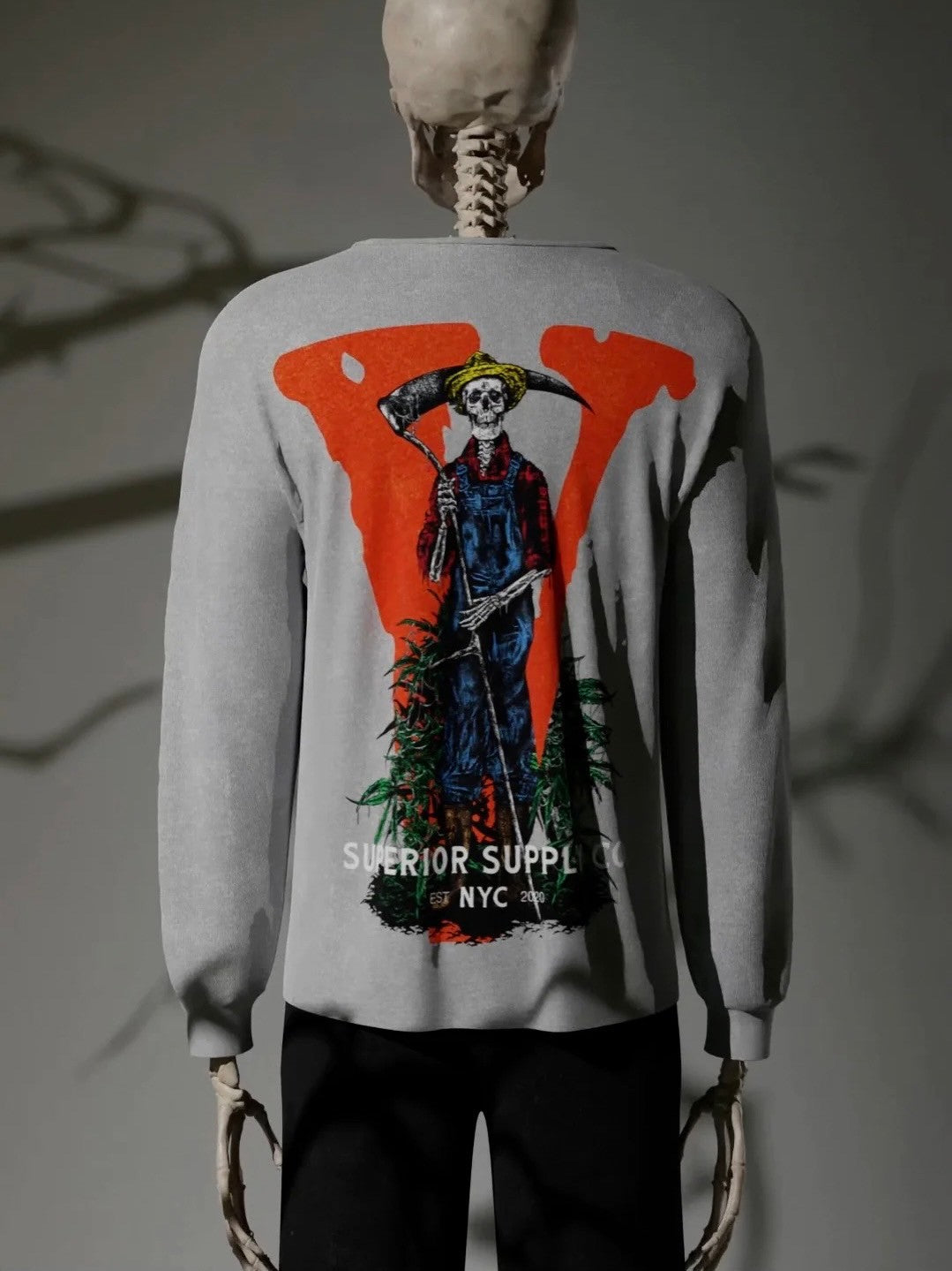 【VLONE】Gatekeeper Framer Long Sleeve T-Shirt / 【ヴィーローン】ロゴプリント長袖Tシャツ