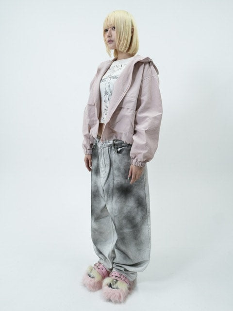 受注制【nmtc +】paint denim wide pants
