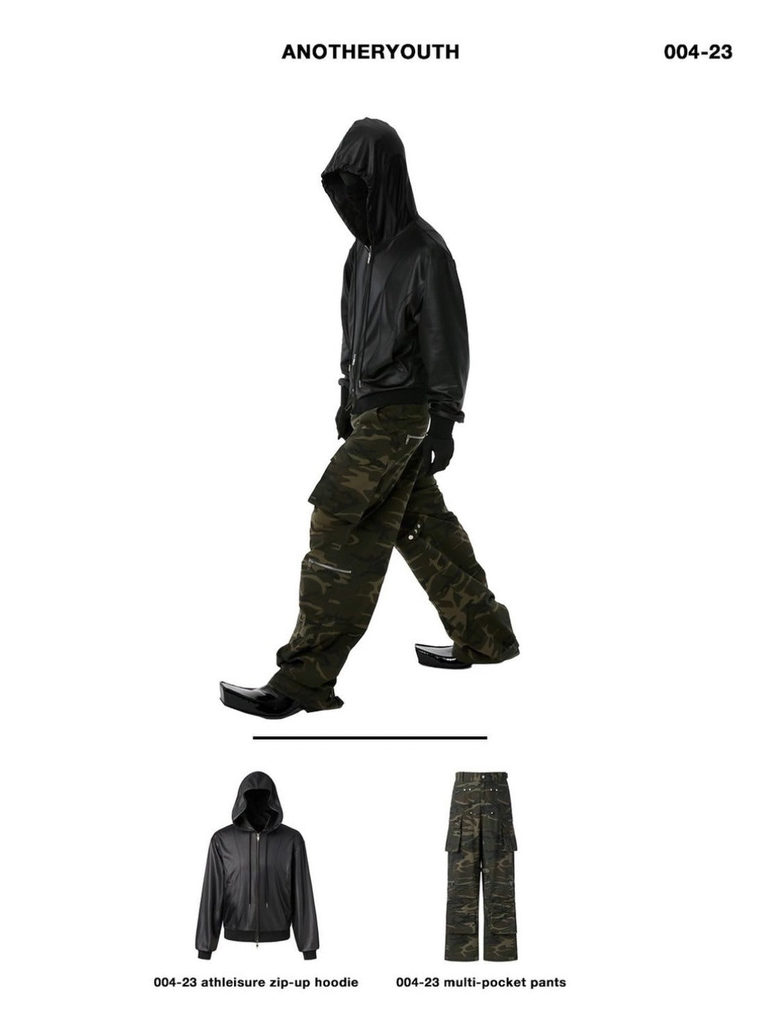 【ANOTHERYOUTH】004-23 athleisure zip-up hoodie